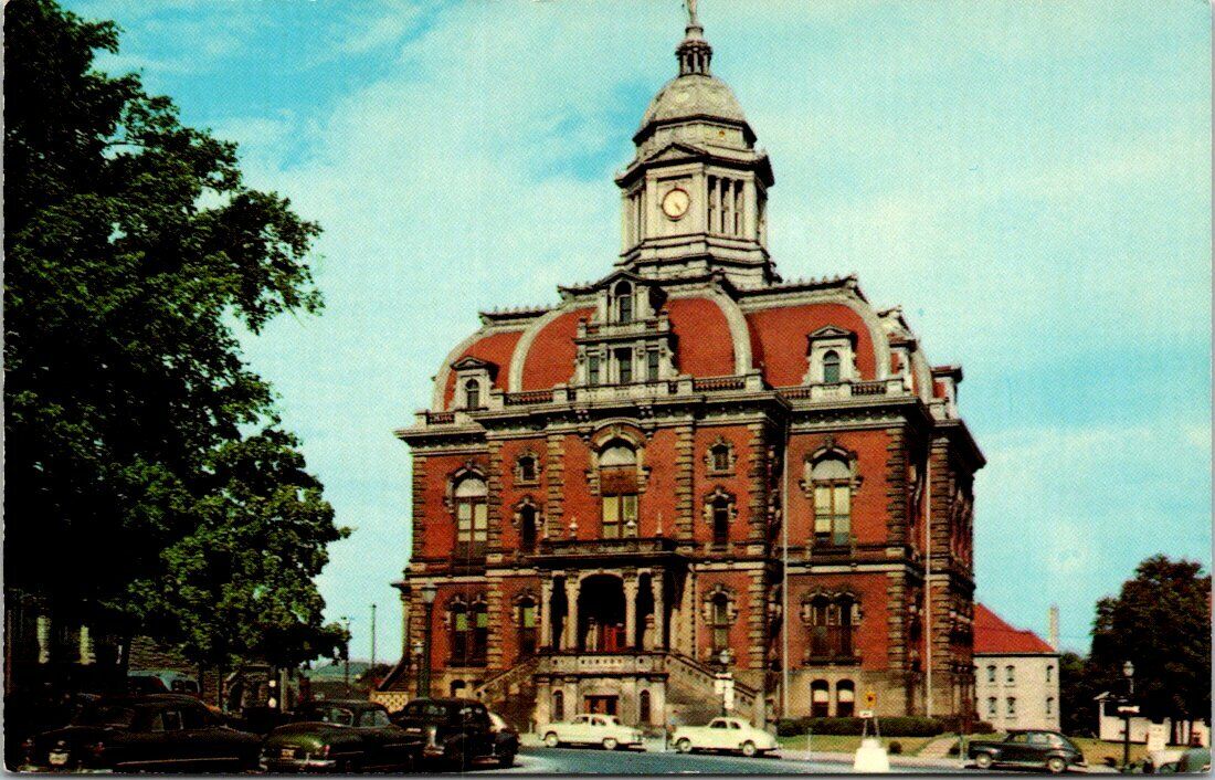 Old Richland County Courthouse Mansfield Ohio Vintage Postcard