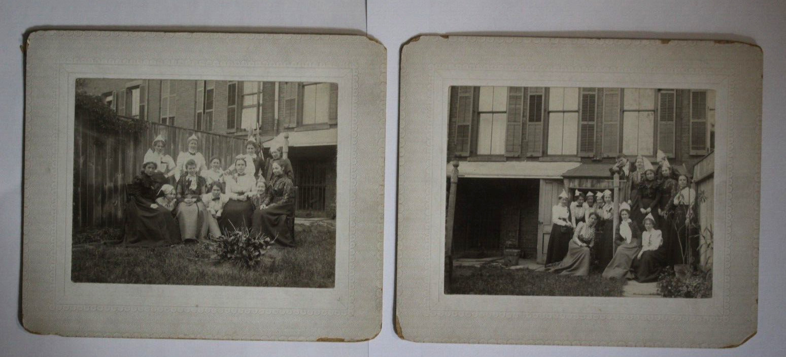 Lot of 2 Antique Rare Womens Medical College Group Photographs ID 1863-1918?