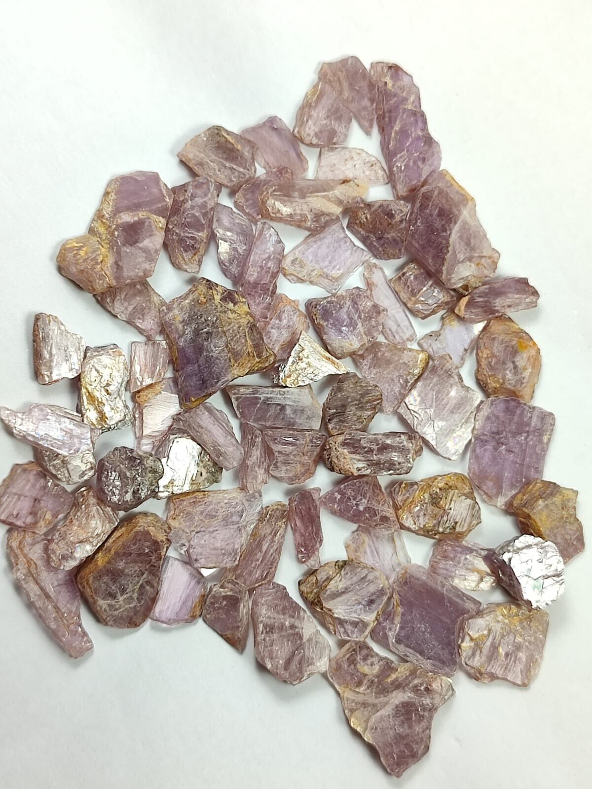 80-gm New Find Purplish Pink Diaspore Crystals from Afghanistan (60 PCs)