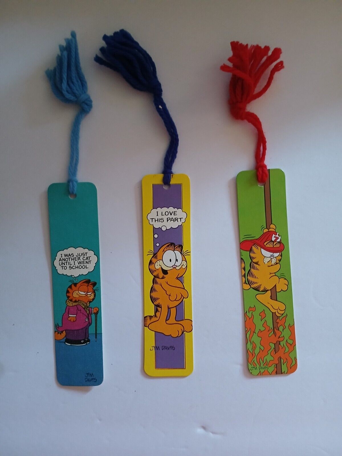 Vintage Set 1978 Garfield Bookmarks Collectiable.
