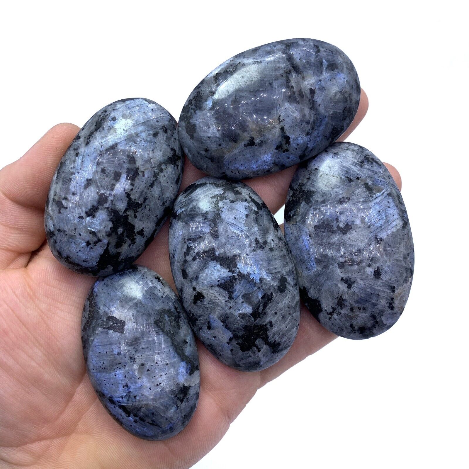 5 Pieces Great Quality Larvikite Palms,Massages, Larvikite Palms, Larvikite