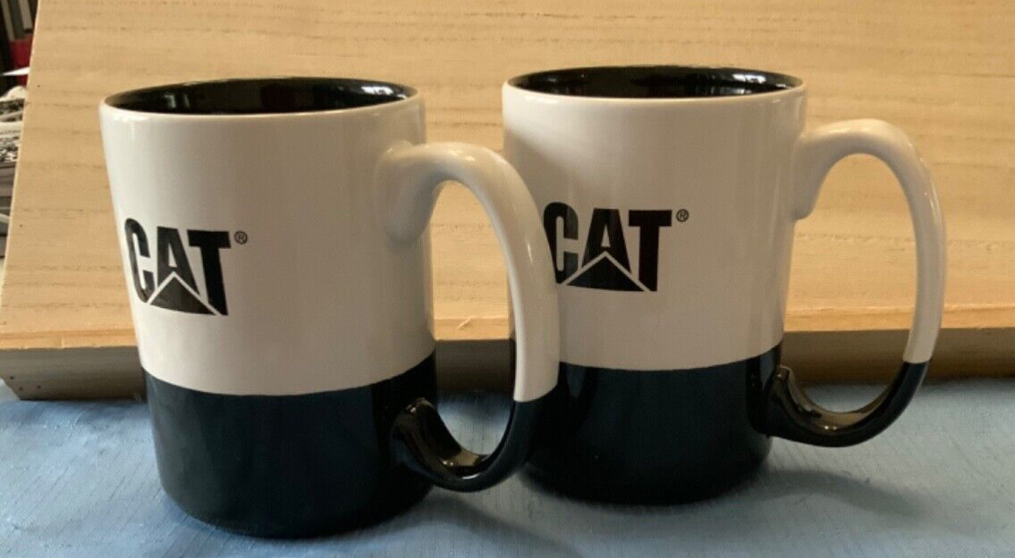 Construction Mug Caterpillar CAT Construction Ceramic Coffee Cup White Black