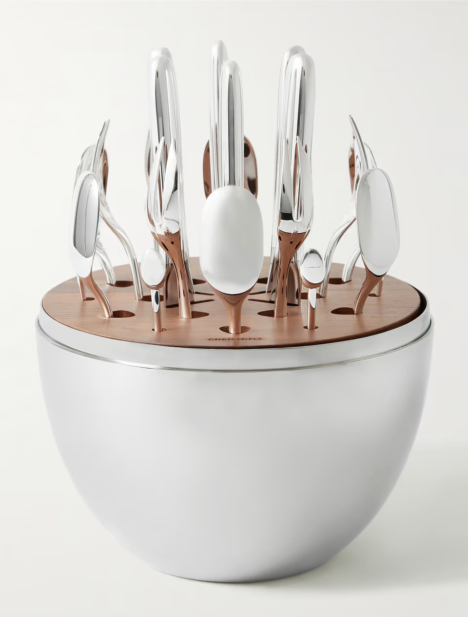 CHRISTOFLE MOOD PARTY SILVER PLATE 25-PIECE SET W EGG CAPSULE #0065599 BRAND NI