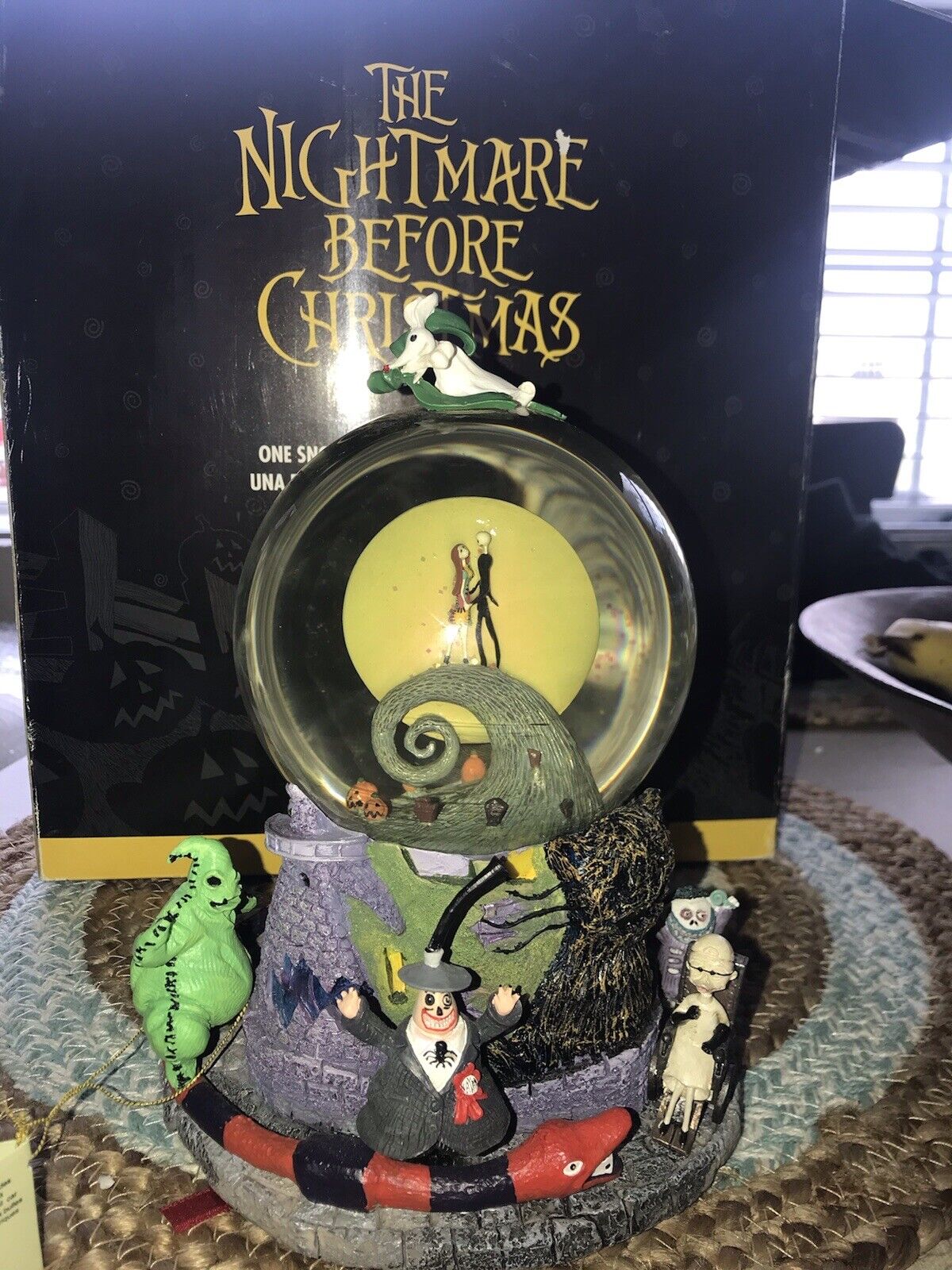 1993 VTG Nightmare Before Christmas Jack And Sally This Is Halloween Snow Globe