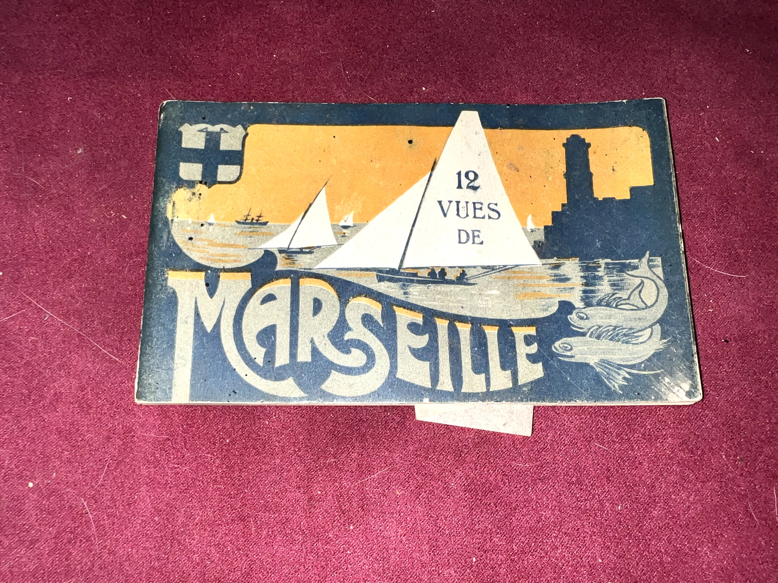 booklet of 12 views of marseille post cards hj12