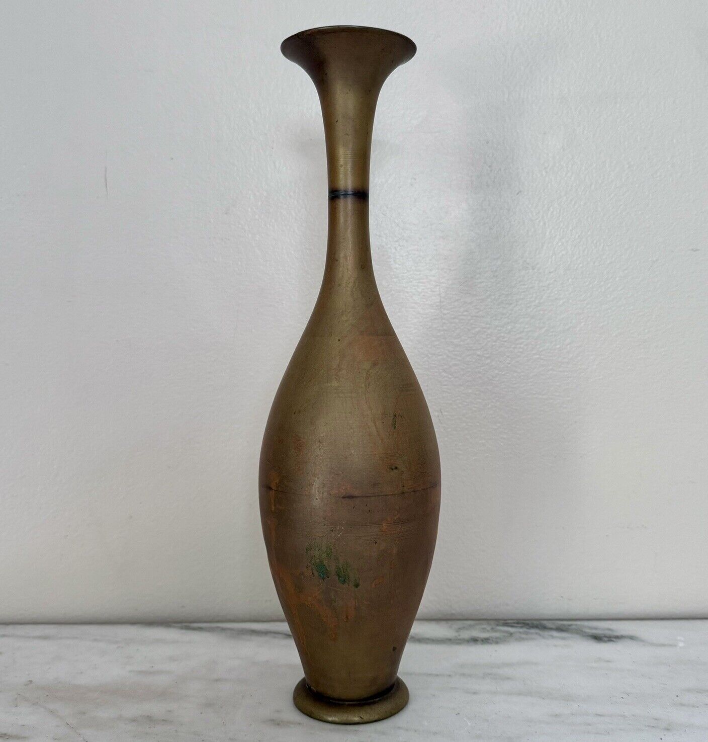 Antique Arts & Crafts B&H Bradley & Hubbard Tall Brass Flower Vase 13\