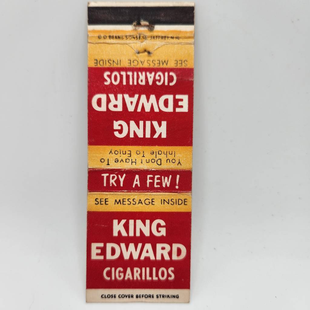 Vintage Matchcover King Edward Cigarillos