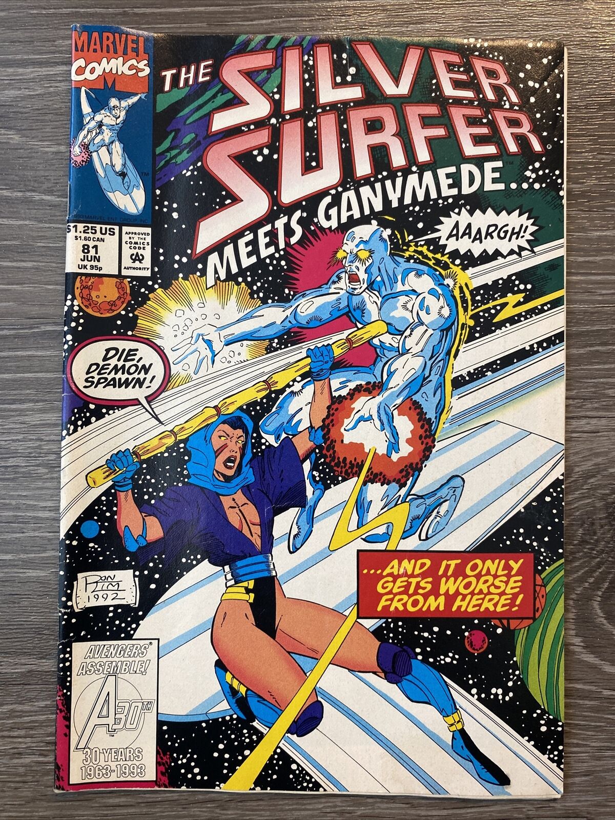 Silver Surfer #81 (Marvel Comics 1993) 1st Cameo Appearance of Tyrant