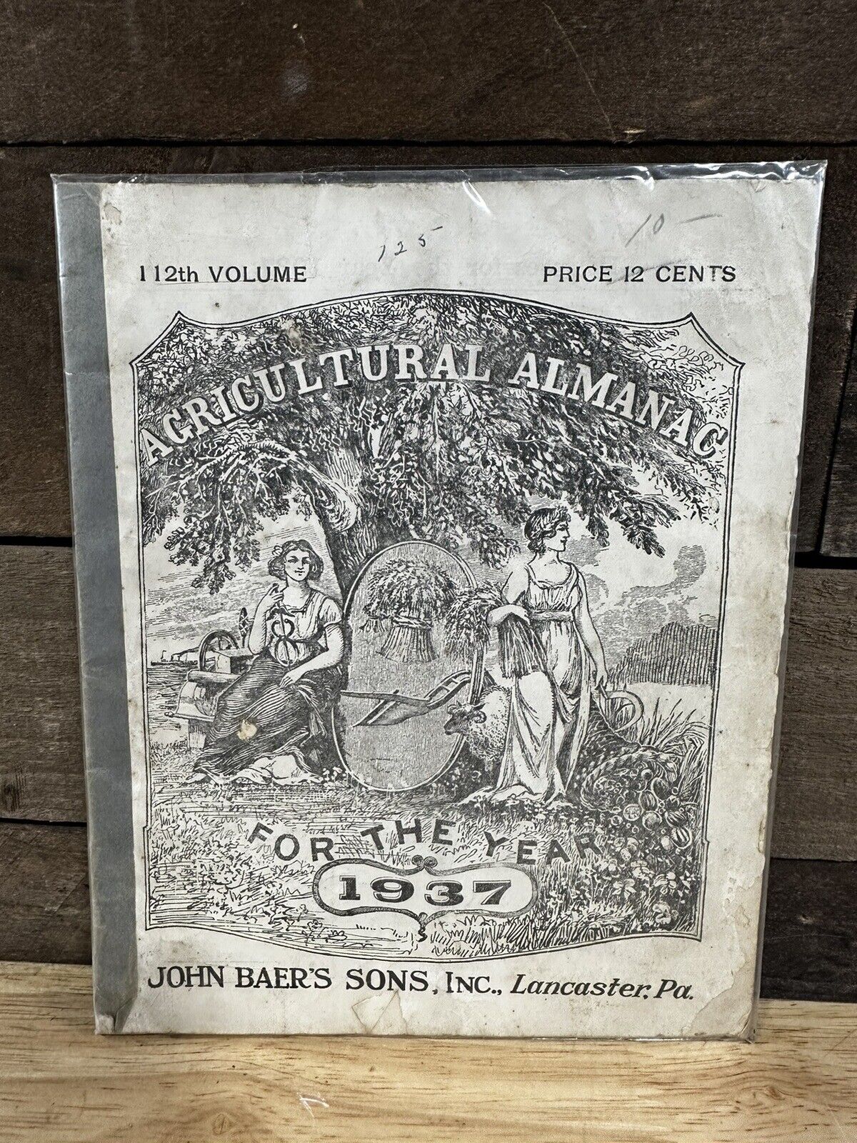 Vintage 1937 John Baer\'s Sons Lancaster PA Agricultural Almanac #2