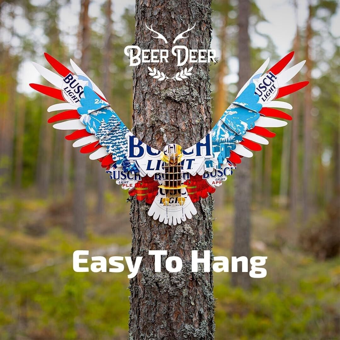 Beer Deer Light Eagle 3D Cardboard Beer Eagle Wall Mount Bush Light NEW