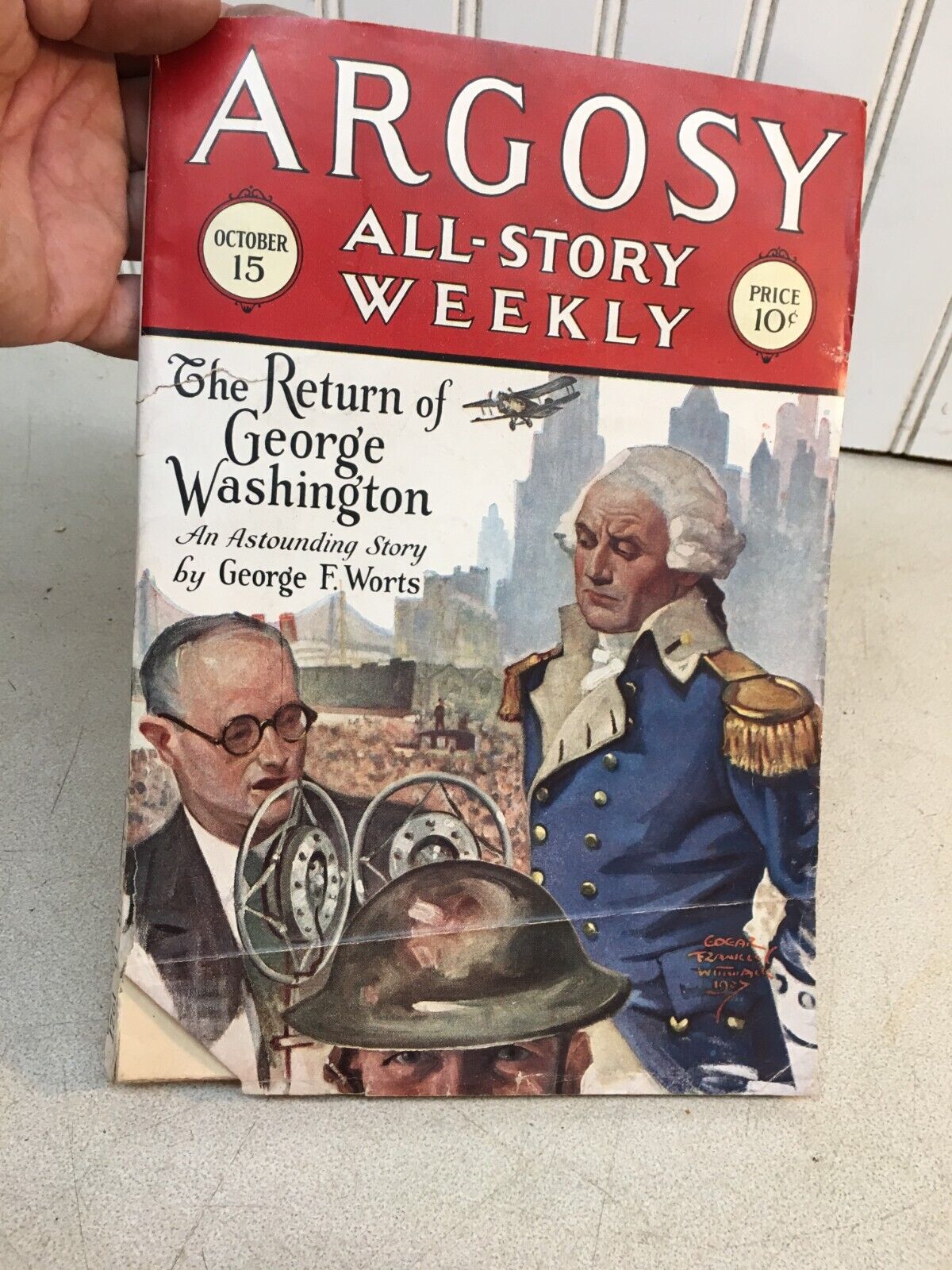Argosy All Story Weekly Oct 15, 1927 The Return Of George Washington pulp book 