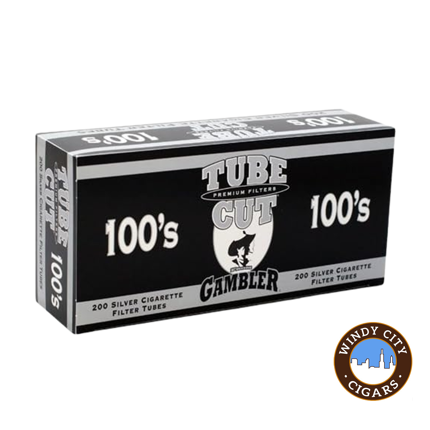 Tube Cut Silver 100s Cigarette 200ct Tubes - 10 Boxes