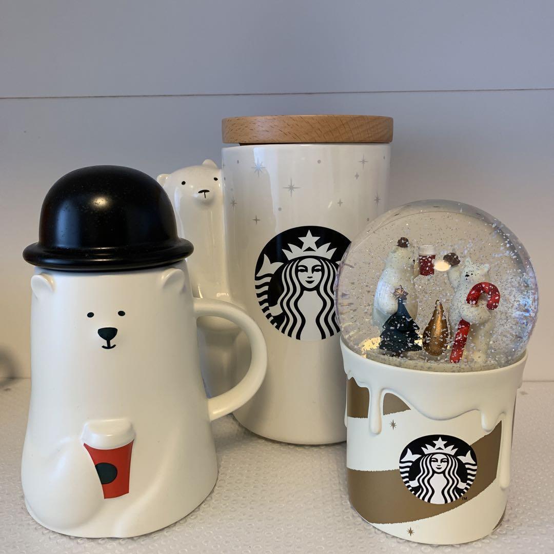 Starbucks 2020 Holiday Limited Edition Snow Globe Mug, Set of 3, Japan