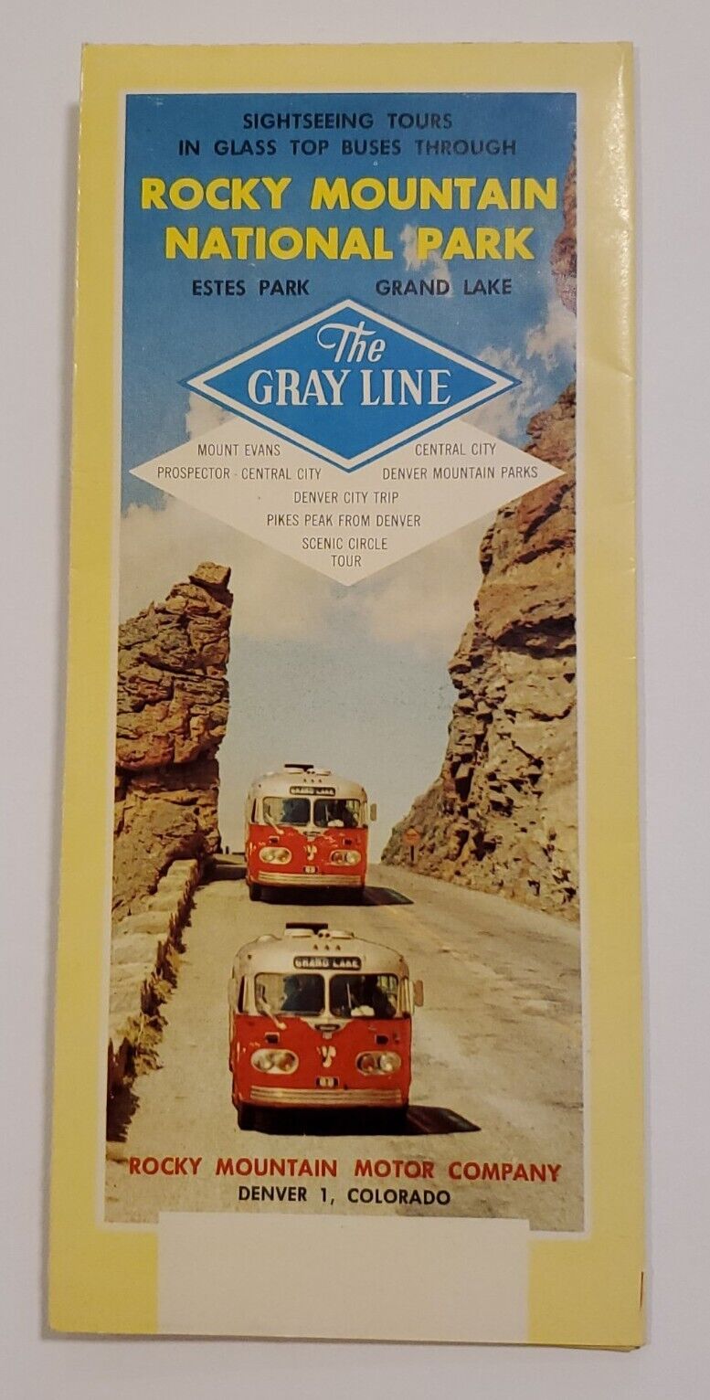 Vintage 1960\'s The Gray Line Rocky Mountain National Park Colorado Brochure
