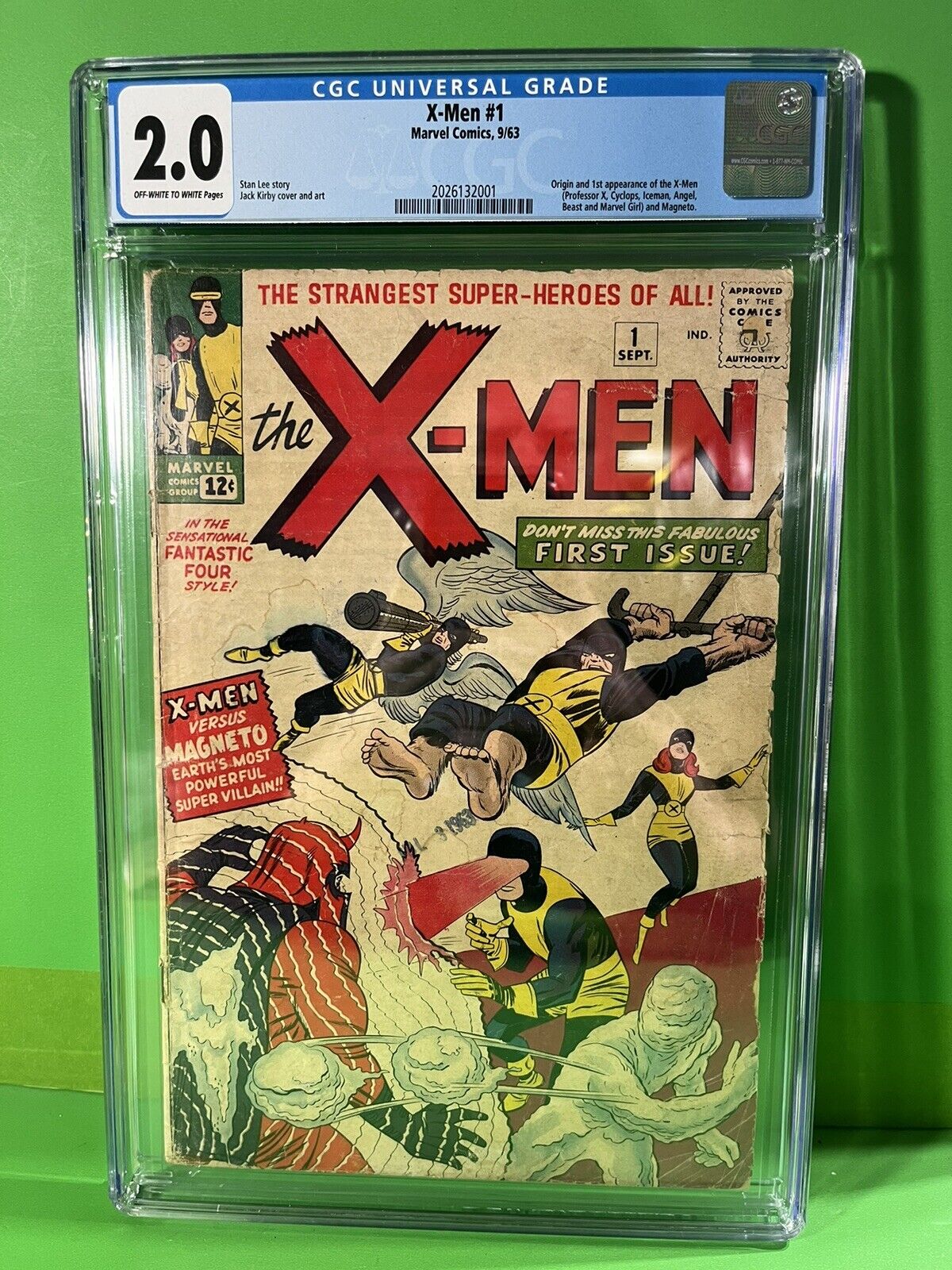 X-MEN #1 CGC 2.0 GD Marvel Comics 1963 Uncanny 1st App & Origin X-Men Magneto
