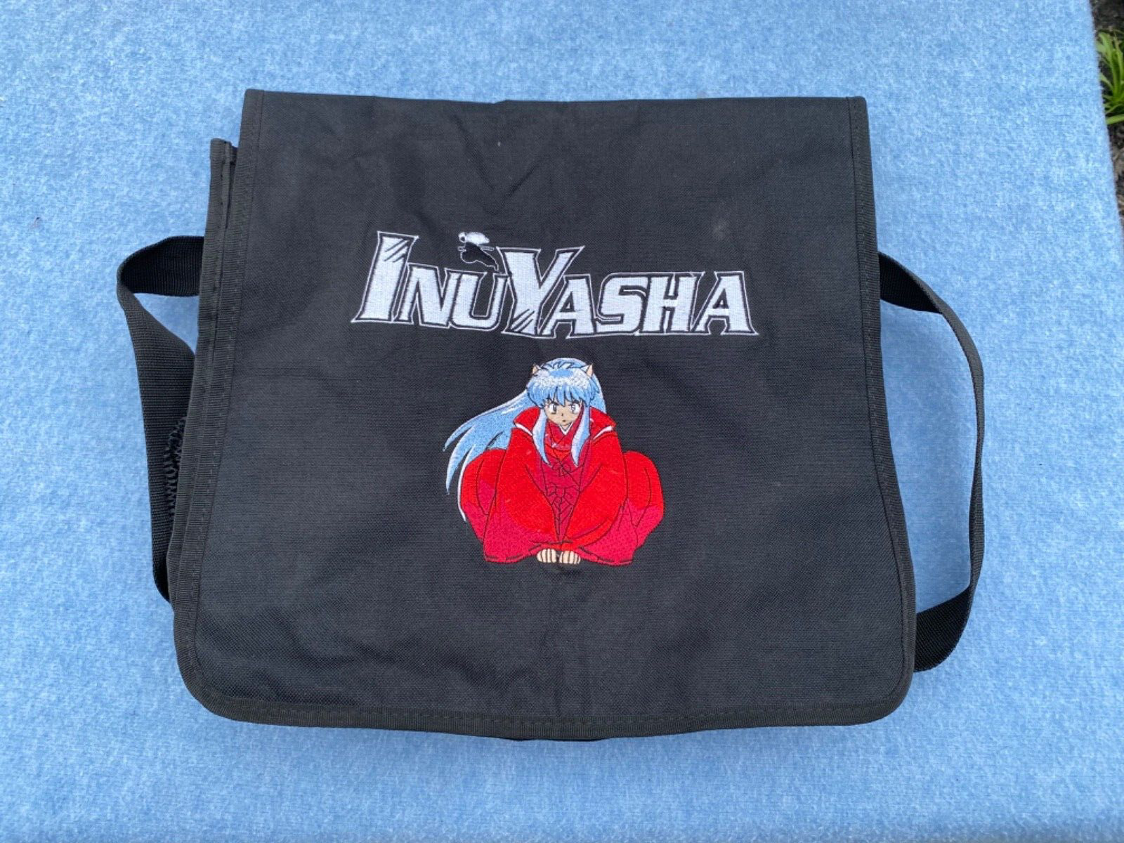 Vintage 90s InuYasha Manga Series Anime Crossbody Carry Bag Black Promo Mythwear