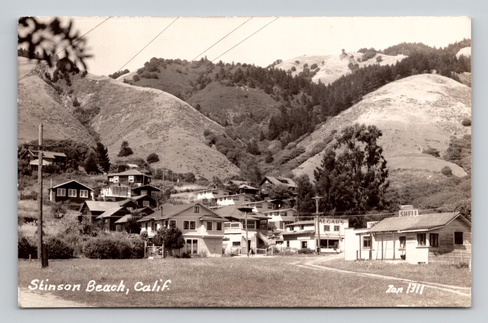 Postcard RPPC c1943 Undivided Back Scenic View Stinson Beach, California