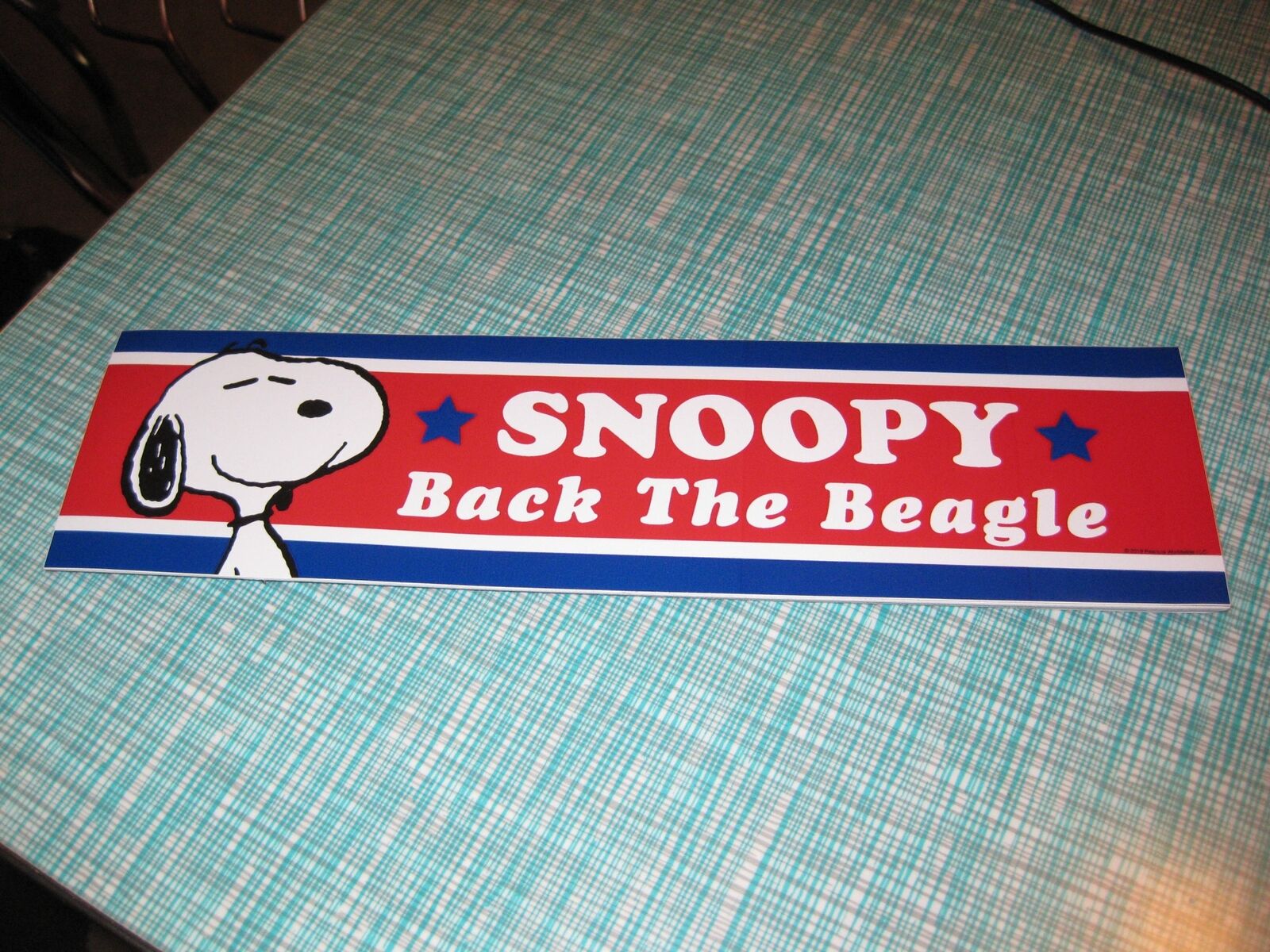 Snoopy Back the Beagle Bumper Sticker NEW RARE 2016  Snoopy For President