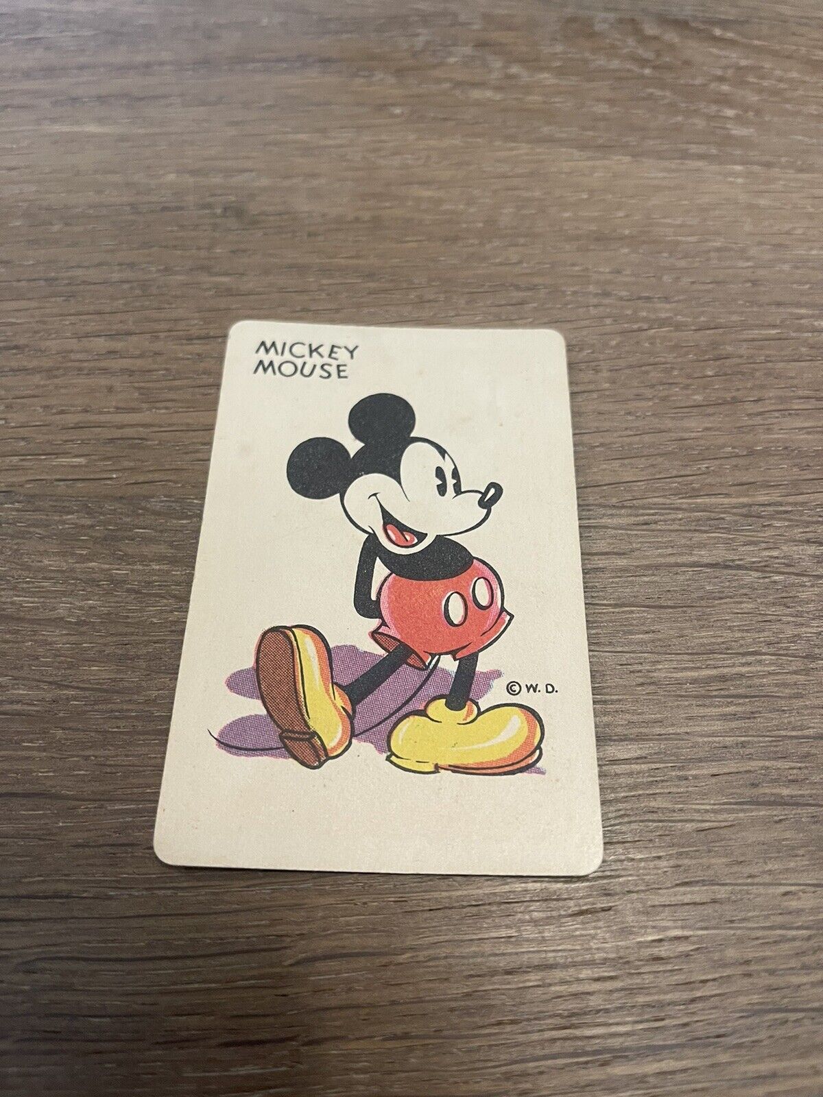 EXTREMELY RARE VINTAGE 1930s WHITMAN PUBLISHING MICKEY MOUSE OLD MAID CARD