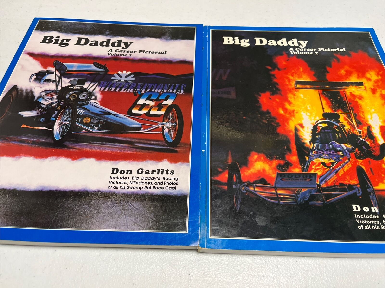 Don Garlits - Big Daddy Volumes 1 & 2 - Both Signed by Michael Mikulice