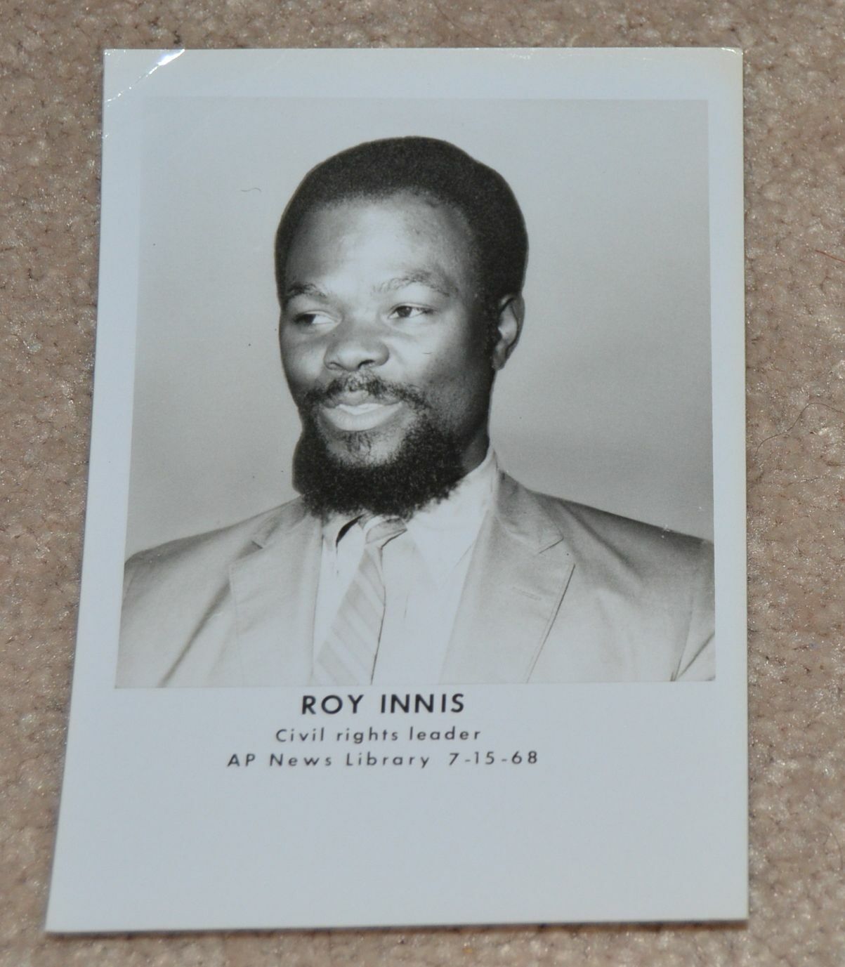 1968 ROY INNIS VINTAGE ORIGINAL PHOTO CIVIL RIGHTS LEADER AFRICAN AMERICAN