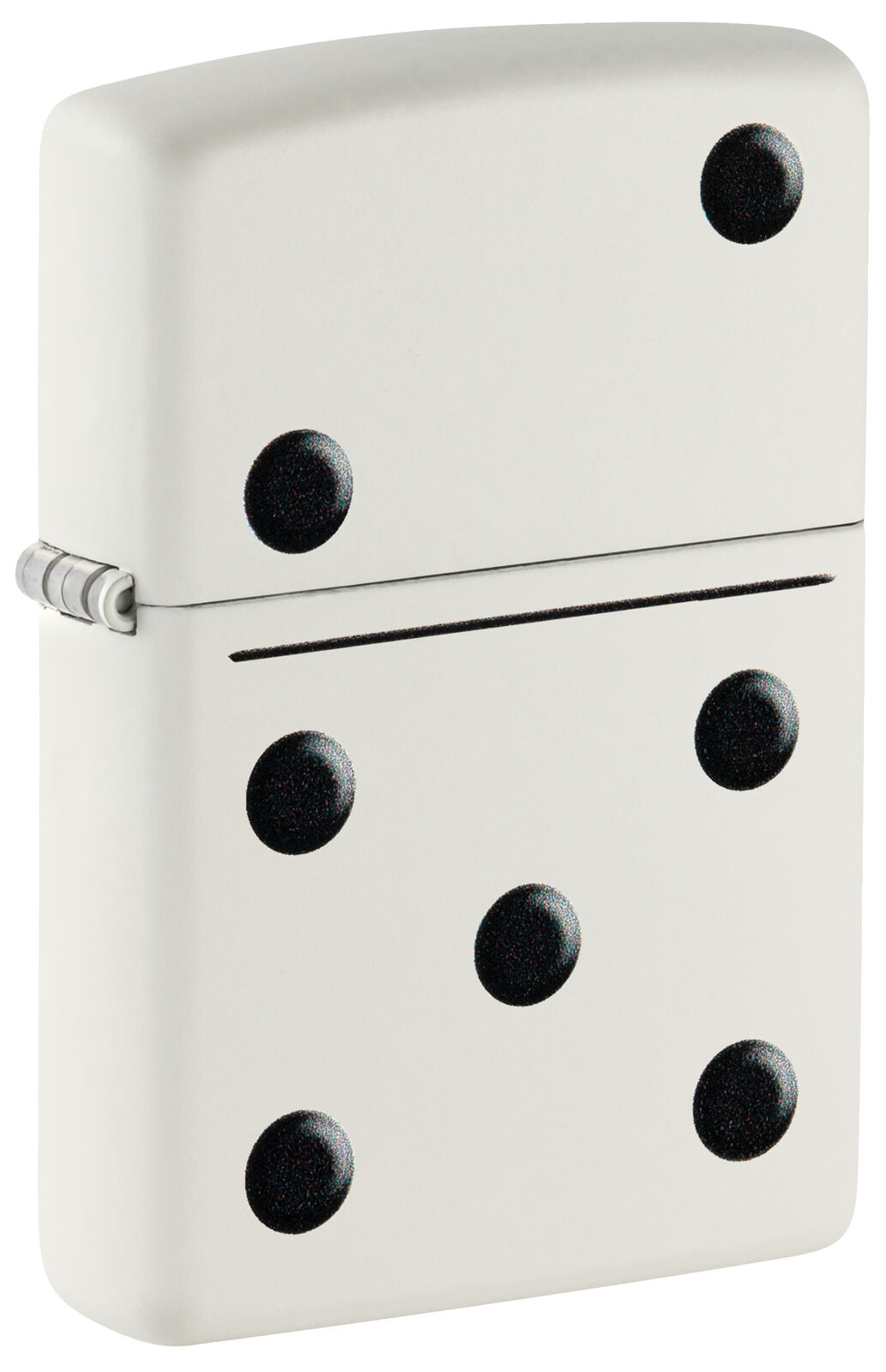 Zippo Domino Design White Matte Windproof Lighter, 46159