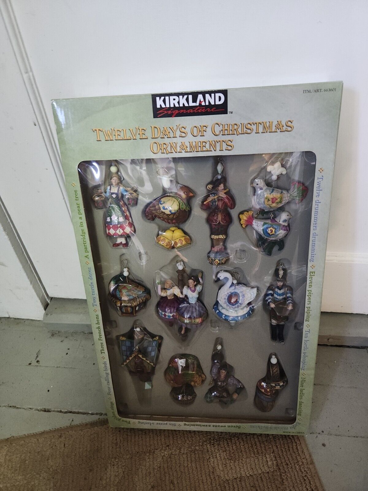 Kirkland Signature Twelve Days Of Christmas Ornament Compete Set Costco Retired