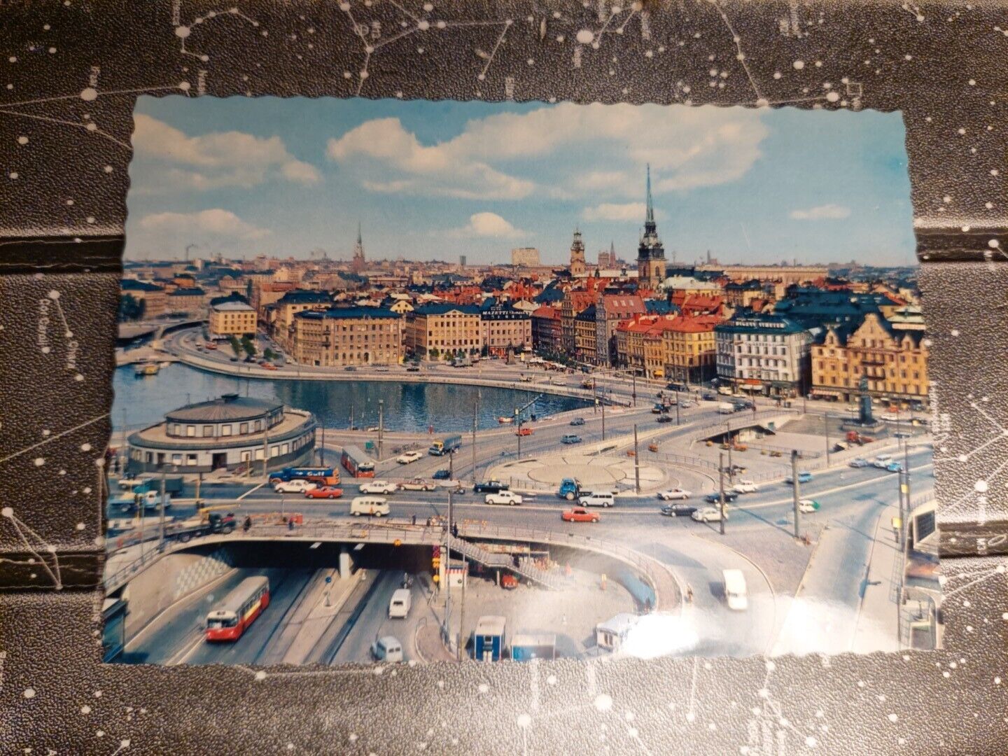 Postcard VTG - View on Slussen & the Old Town - Stockholm, Sweden  