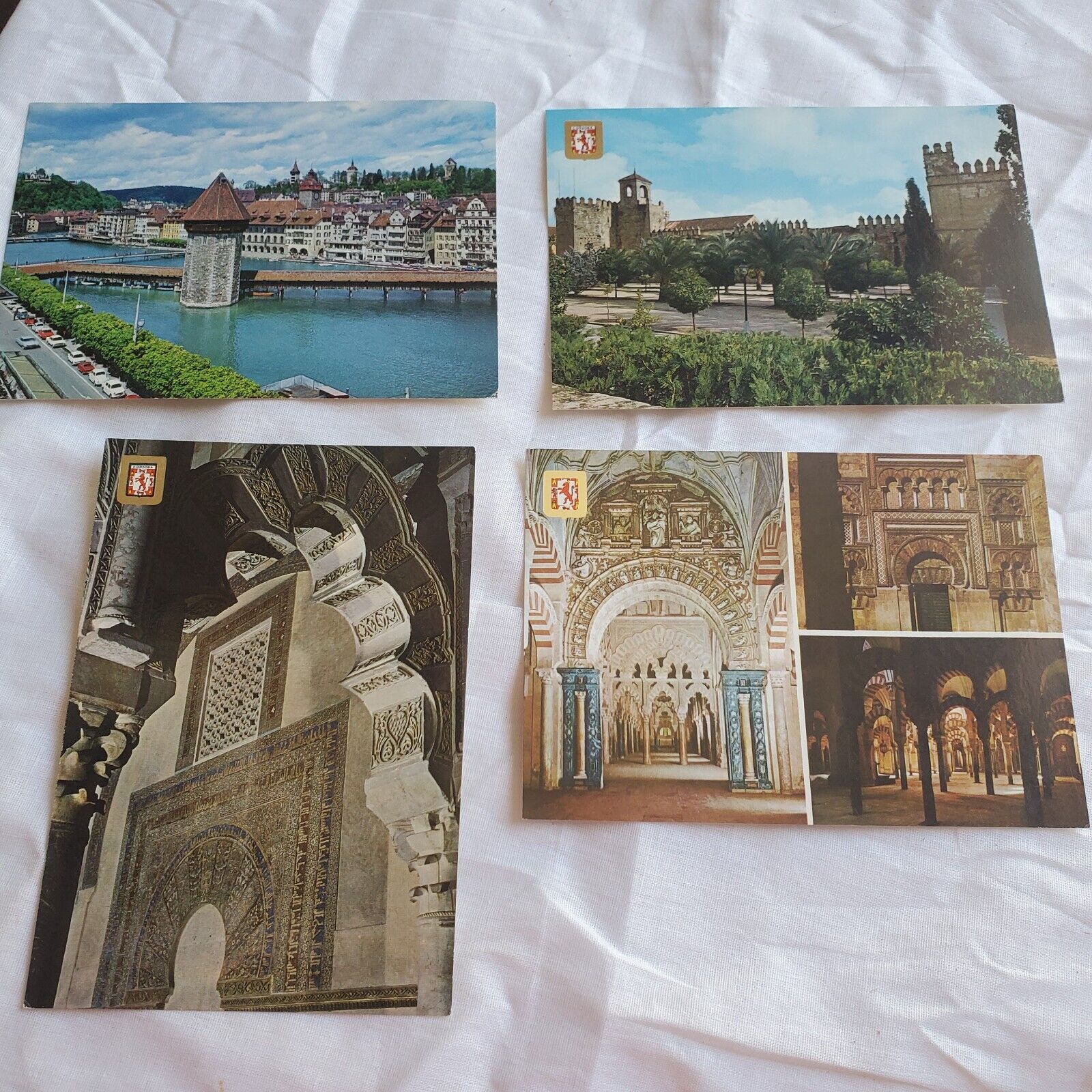 Lot Of 4 Vintage Postcards Cordoba Spain (3) Lucerne Switzerland, (1) Cathedral 