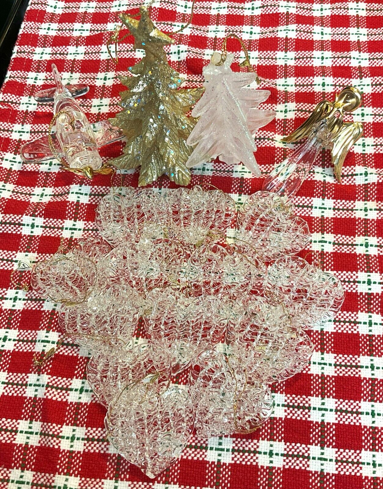 Six Lots of Vintage Glass/Acrylic Christmas Ornaments - Pick your Lot