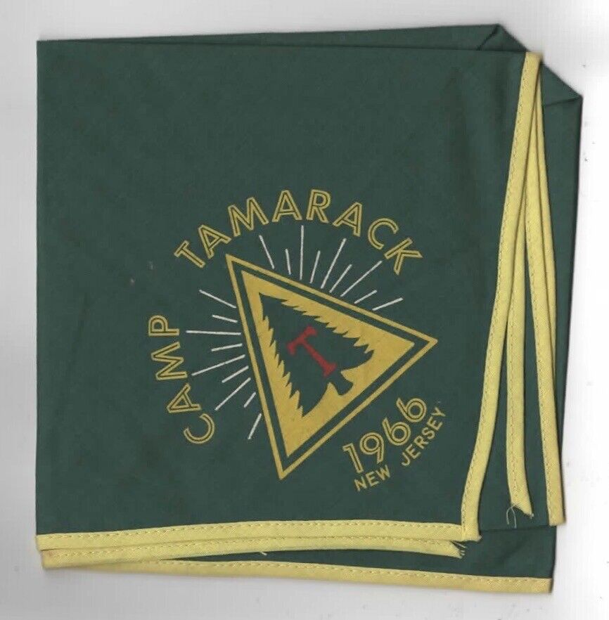 1966 Standard BSA Troop Scout Camp Tamarack New Jersey Neckerchief [NC-3499]