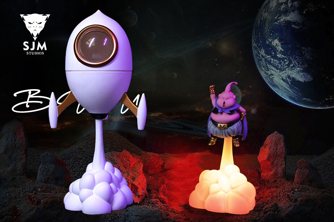【In-Stock】 Dragon Ball Buu To The Moon Rocket LED Tiny Lamp GK Statue SJM Studio