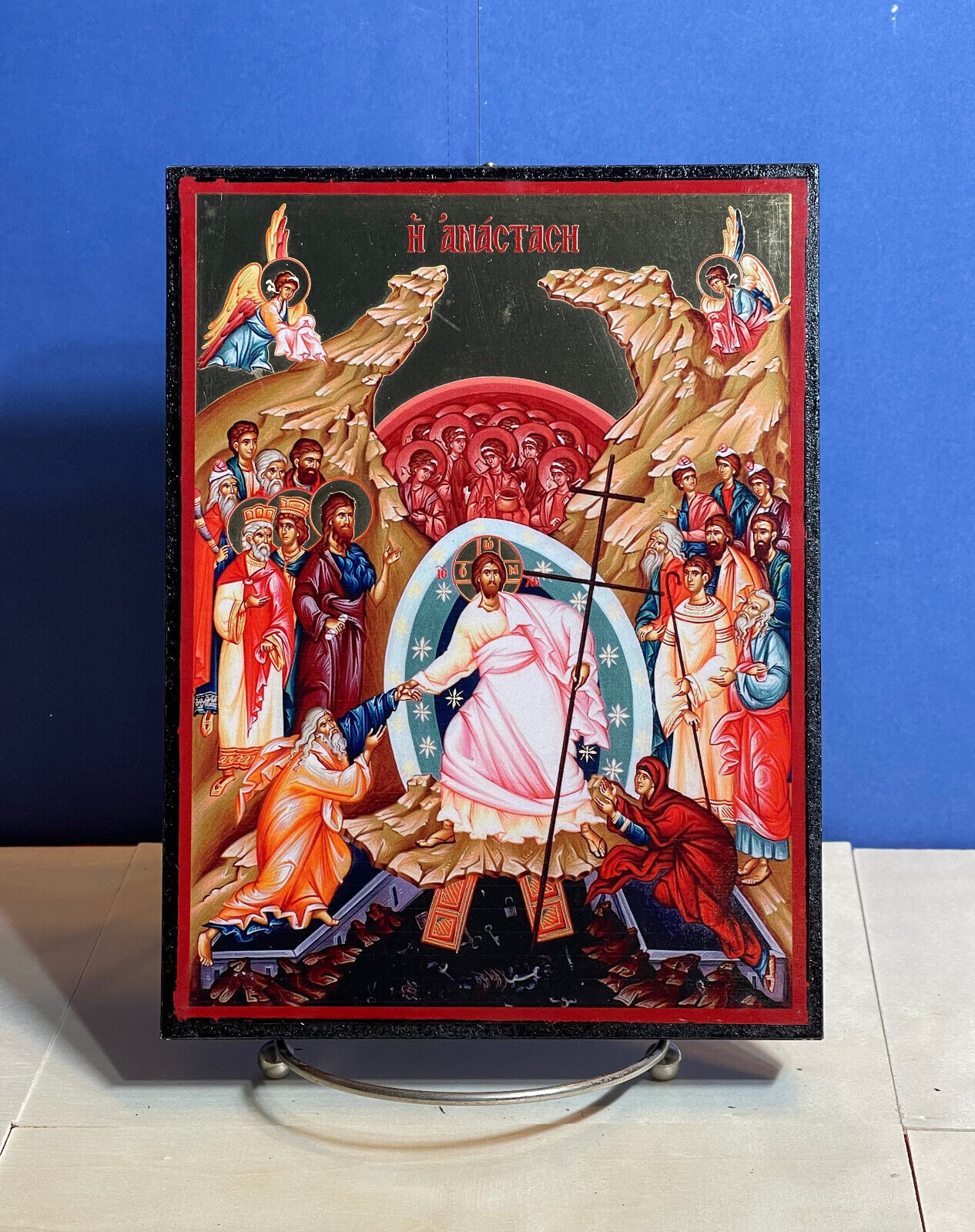 The Resurrection of Christ-Orthodox high quality byzantine style Wooden Icon 6x8