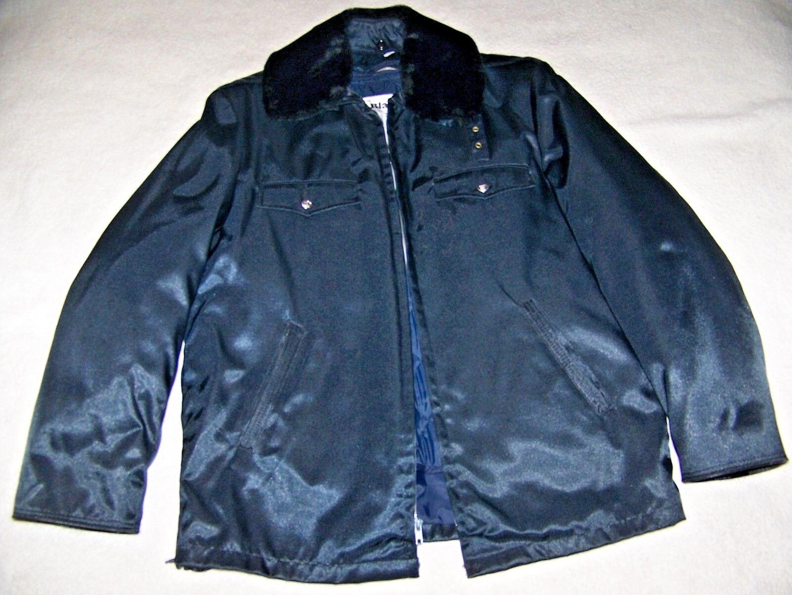 Blauer Fire Department NYLON Jacket Vintage Waterbury FD Silver Buttons  CLEAN