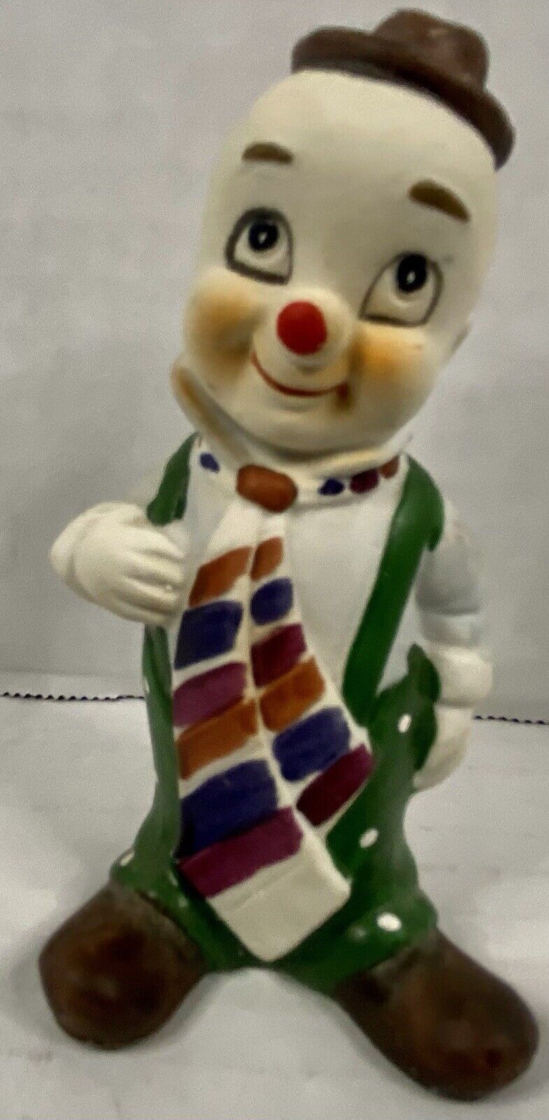 Vintage Whimsical Porcelain Clown 4 inches Tall