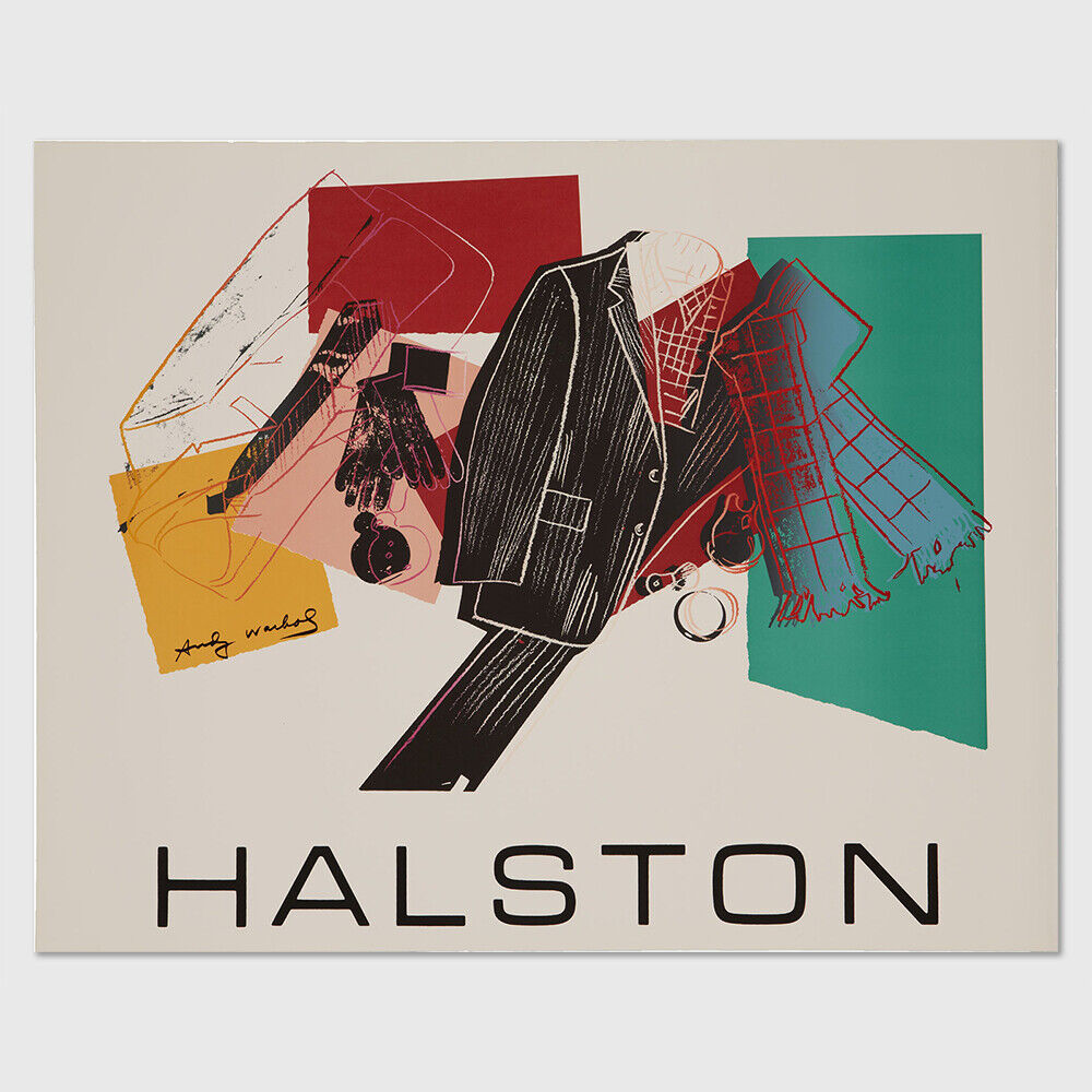 Andy Warhol Rare Original 1982 Halston Men\'s Wear Poster