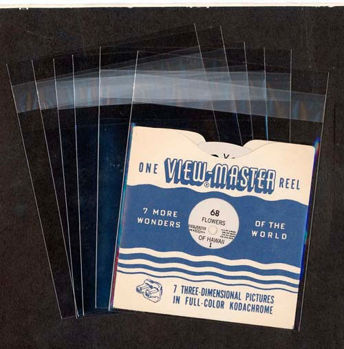  Clear Protective ViewMaster SINGLE REEL Sleeves/Bags - quantity 100 - Acid Free