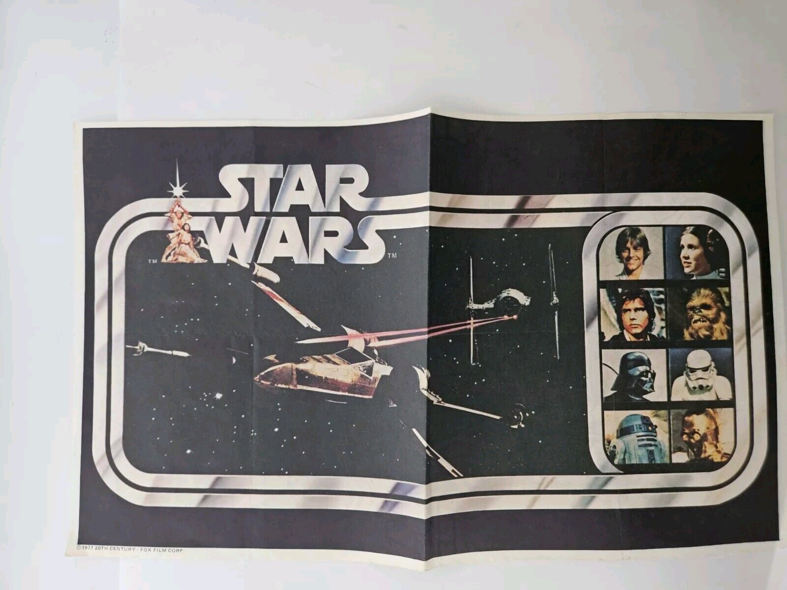 Vintage 1977 Star Wars Hildebrandt General Mills Promotional Poster 