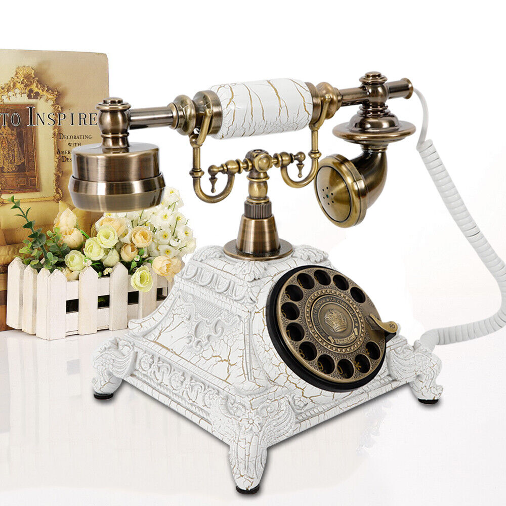 Vintage Telephone Antique Desk Phone Corded Retro Phone Rotary Antique Dial