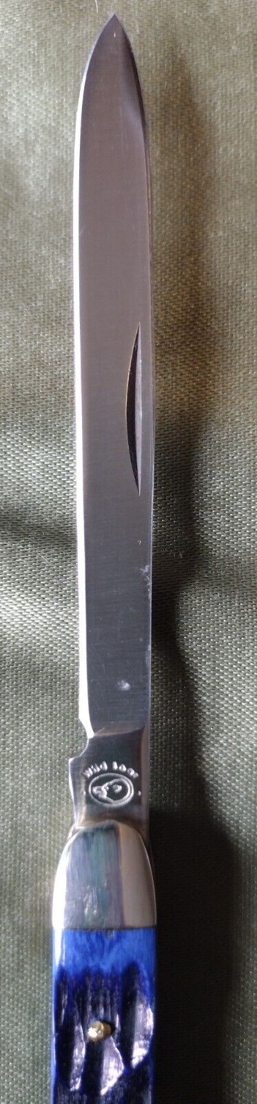 WILD BOAR Blue Jigged Bone Whittier Pocket knife. New  2012 Made in Pakistan