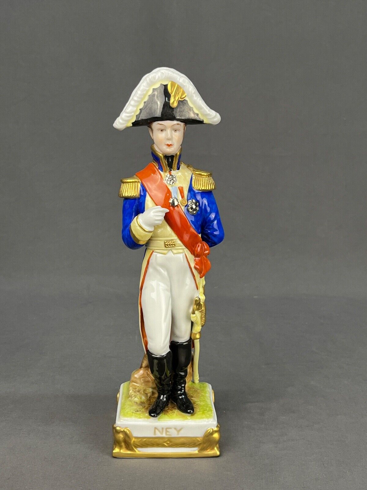 Scheibe-Alsbach Kister German Porcelain GENERAL NEY Napoleonic Statue Figurine