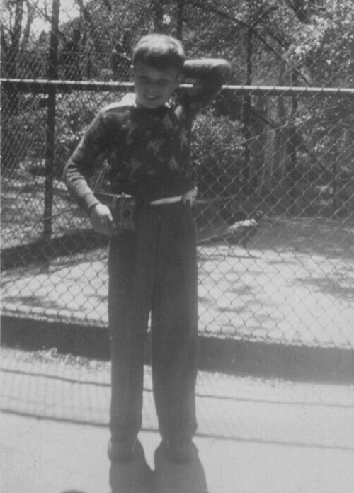 3Z Photograph Boy Holds Brownie Camera 1930-40's Portrait 