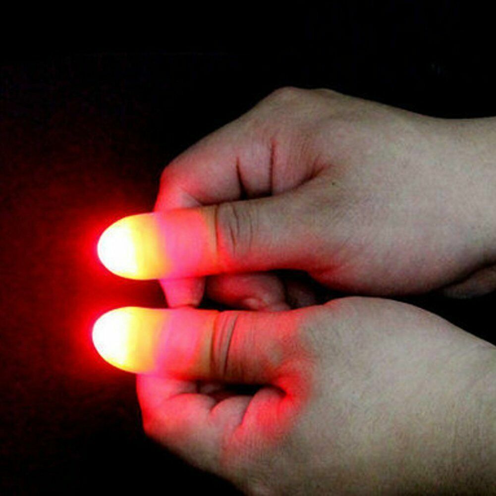 Magic Tricks Thumb Light Magic Light-up Finger Illusion Magicians Prop T7