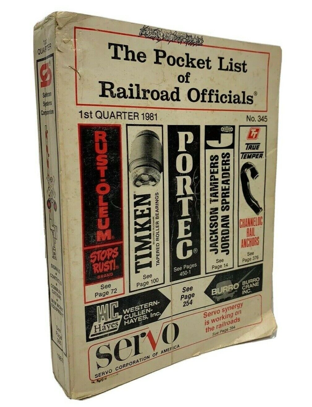 The Pocket List of Railroad Officials 1st Quarter 1981 Advertisements B2