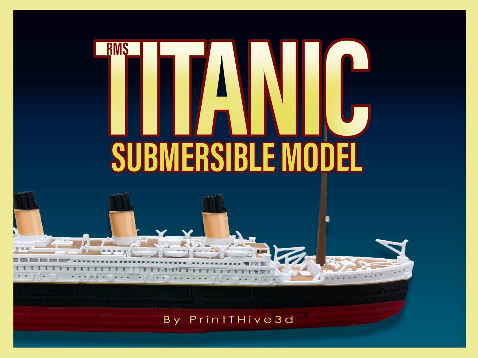 RMS Titanic Submersible Model By Printhive3d, Educational Model, Bath Toy