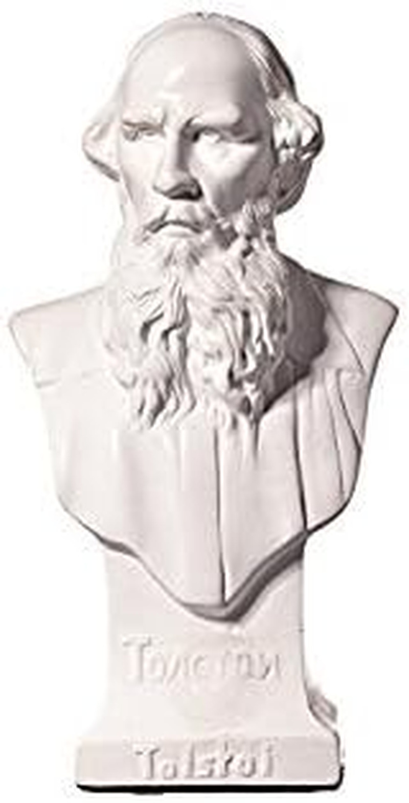 Russian Writer Leo (Lev) Tolstoy Marble Bust Statue Sculpture 5.8\'\' (14,5 Cm)