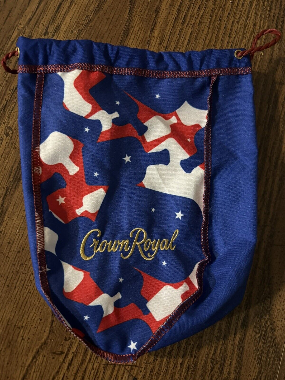 2 Rare Limited Crown Royal Red White & Blue Camouflage Bags