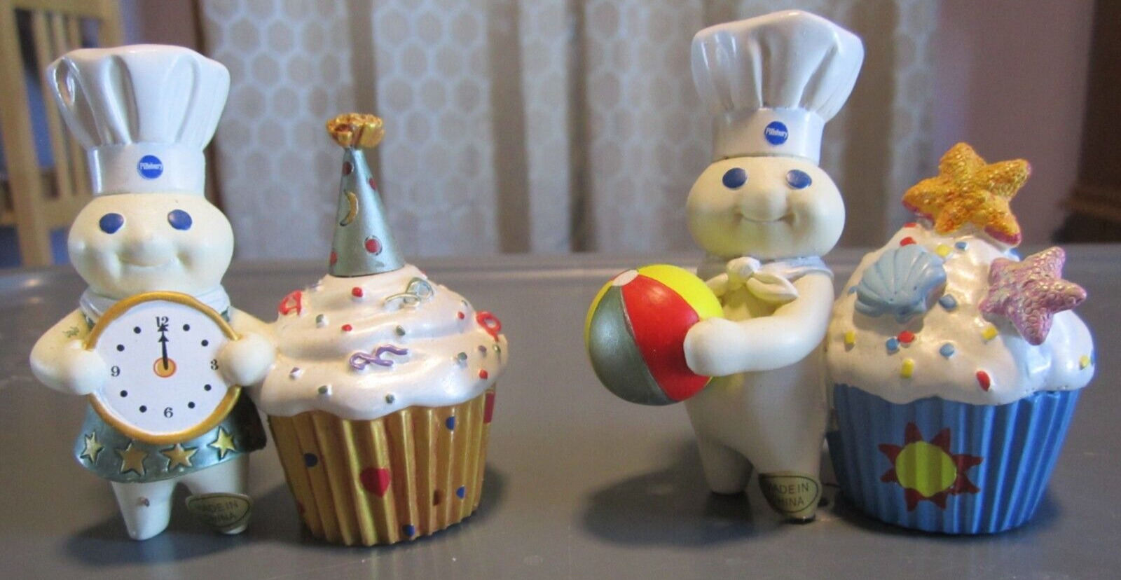 Pillsbury Doughboy Poppin\'Fresh Danbury Mint Cupcakes Happy New Year & Summer