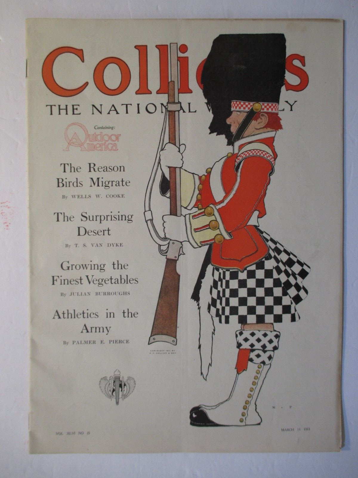 MAXFIELD PARRISH collier's magazine march 11, 1911 british soldier complete mag