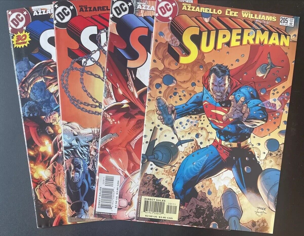Superman #205 #209 #213 #214 #215 (Newsstand) Jim Lee Covers + Art Lot Of 5